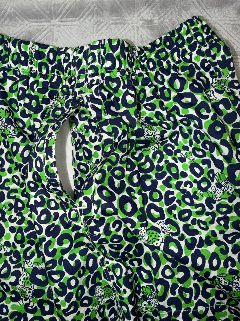 Lilly Pulitzer Green and Navy Leopard Print Skirt - Picture 3 of 7